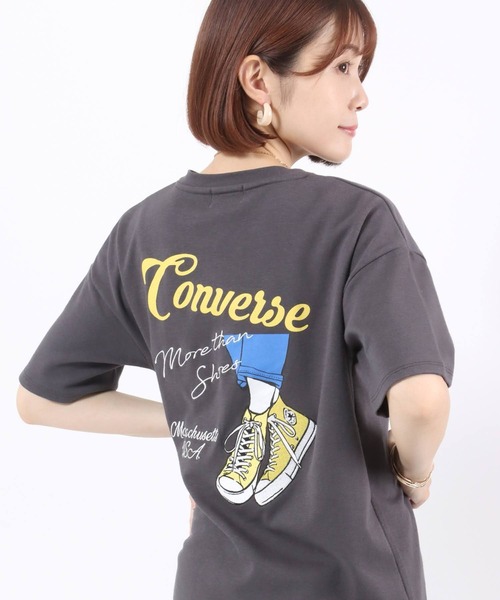 CONVERSE TOKYO  WOMEN バックプリントTシャツ　ベージュ CONVERSE - CONVERSE TOKYO WOMEN バックプリントTシャツ ベージュの