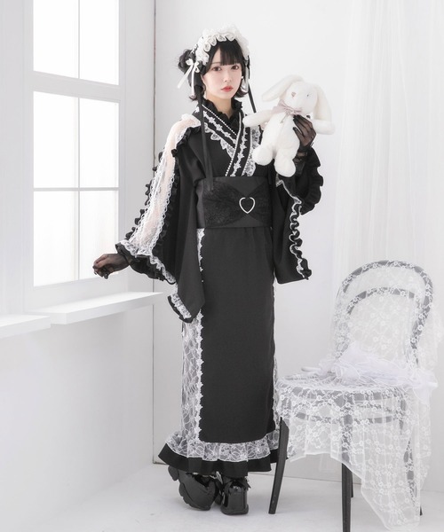 DearMyLove 浴衣 バラパール十字架レースフリル浴衣 レディース