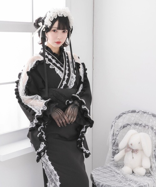 DearMyLove 浴衣 バラパール十字架レースフリル浴衣 レディース