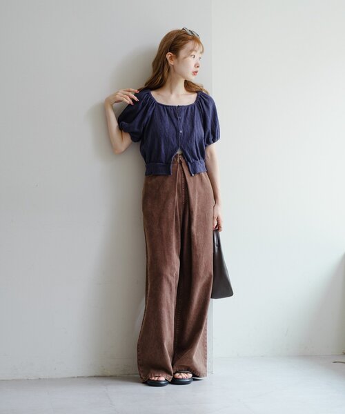 Kastane（カスタネ） tシャツ 「2WAY」ケーブルカットトップス