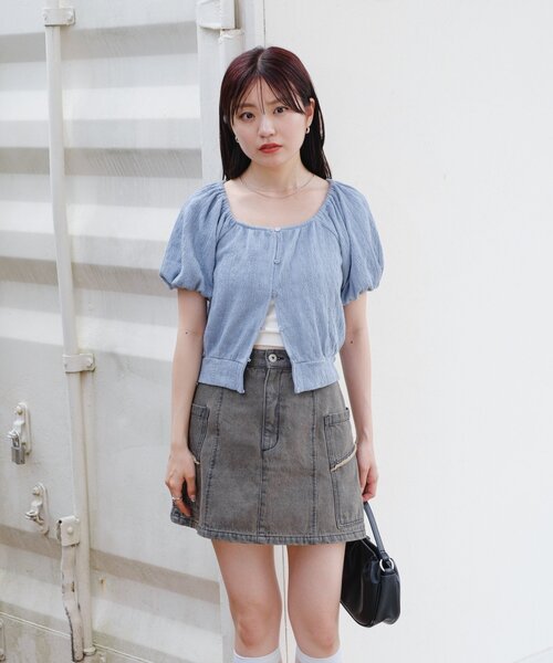 Kastane - kastane ♡ トップス セール】【2WAY】ケーブルカットトップス（Tシャツ/カットソー