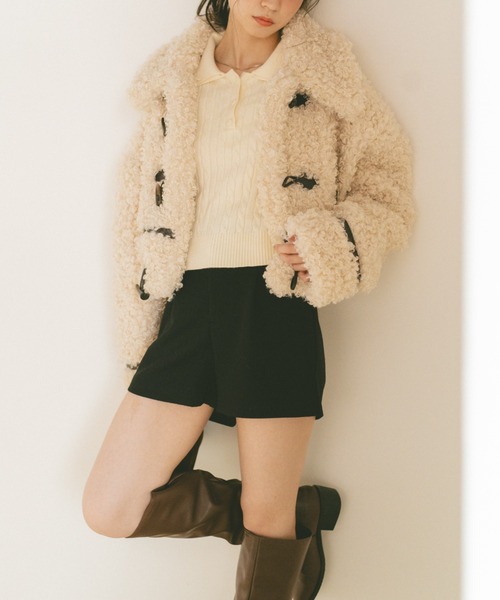 vannie u プードルファー ダッフルコート VANNIE U（ヴァニーユー） ダッフルコート コート プードルファー