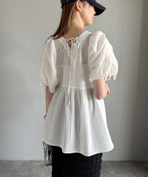 「classicalelf」 7分袖チュニック SMALL ベージュ レディース