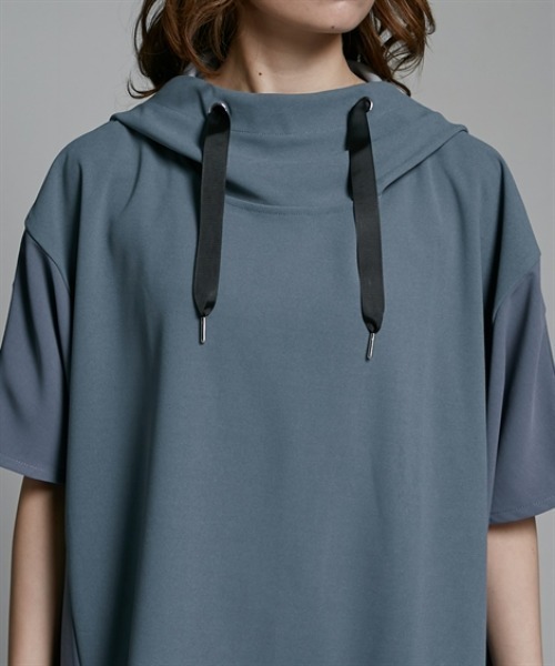 Soiunique（スワユニーク） パーカー カットジョーゼットゆったり