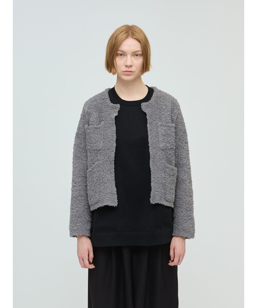 mizuiroind（ミズイロインド） カーディガン ポケット付きヘアリー