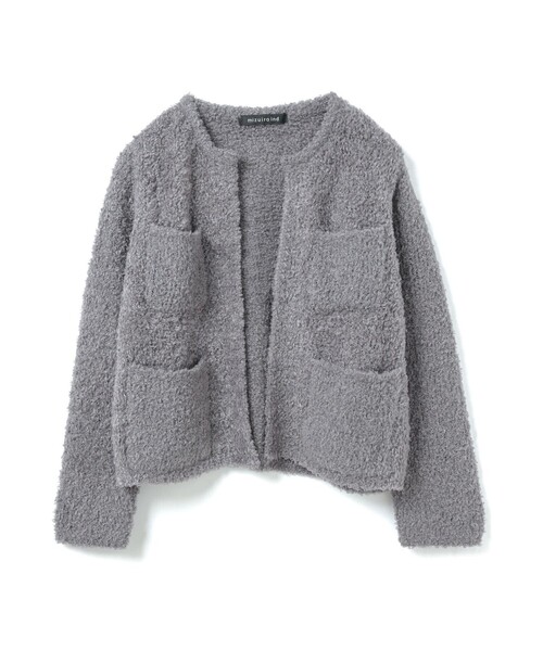 mizuiroind（ミズイロインド） カーディガン ポケット付きヘアリー