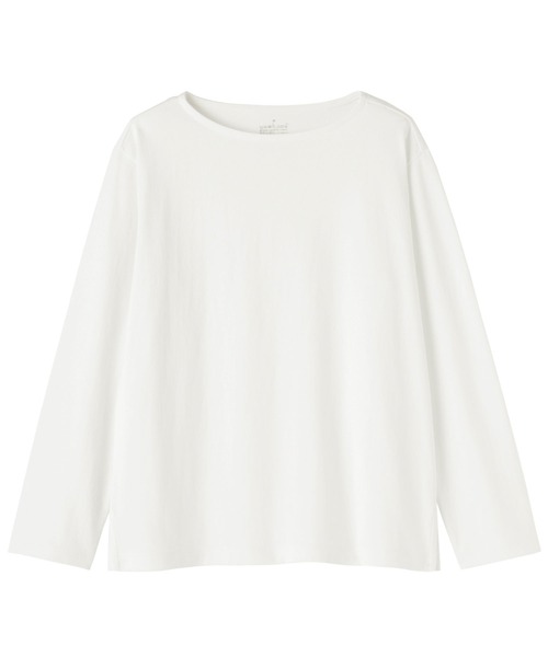 無印良品（MUJI） tシャツ 婦人 太番手ボートネック長袖Tシャツ