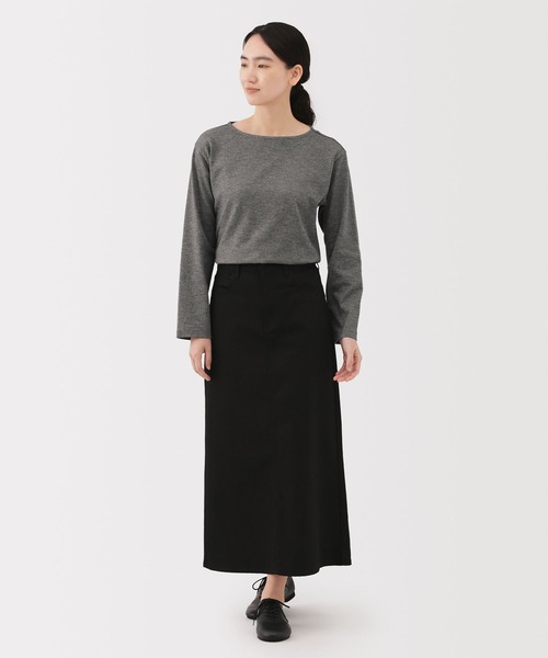 無印良品（MUJI） tシャツ 婦人 太番手ボートネック長袖Tシャツ