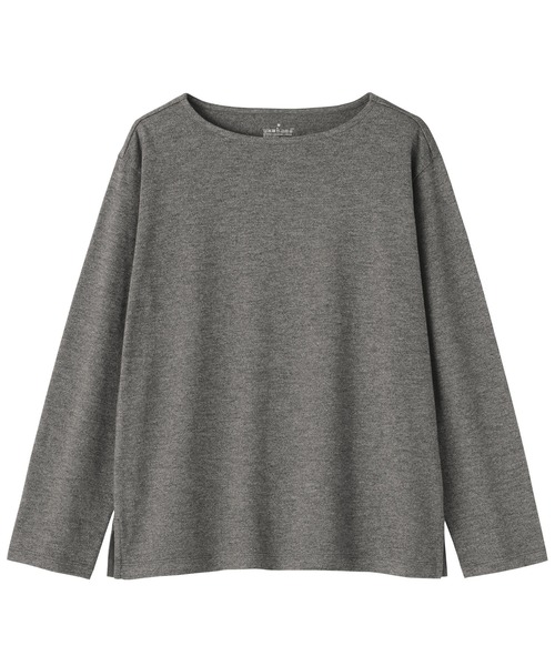 無印良品（MUJI） tシャツ 婦人 太番手ボートネック長袖Tシャツ