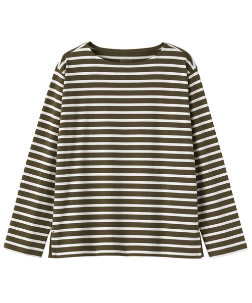 無印良品（MUJI） tシャツ 婦人 太番手ボートネック長袖Tシャツ
