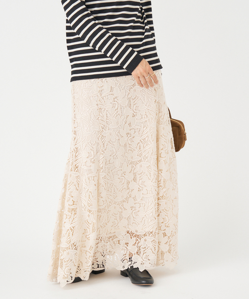 IÉNA レースフレアスカート 40 IENA スカート フラワーレース フレアスカート : ZOZOTOWN Yahoo