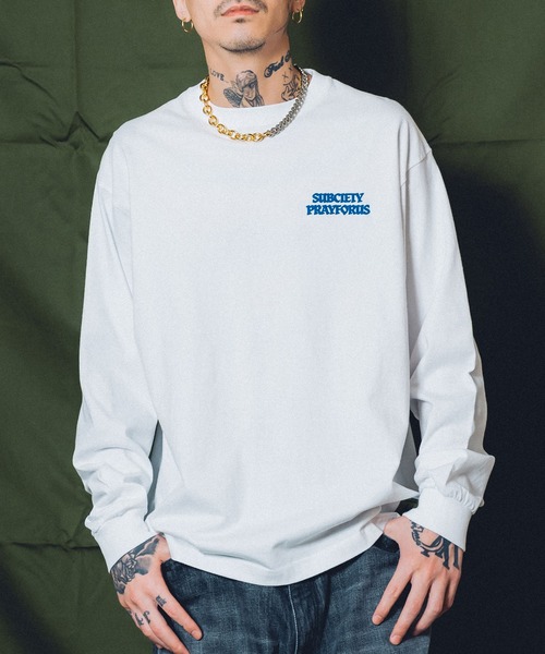 「Subciety」 長(zhǎng)袖Tシャツ LARGE スミクロ メンズ