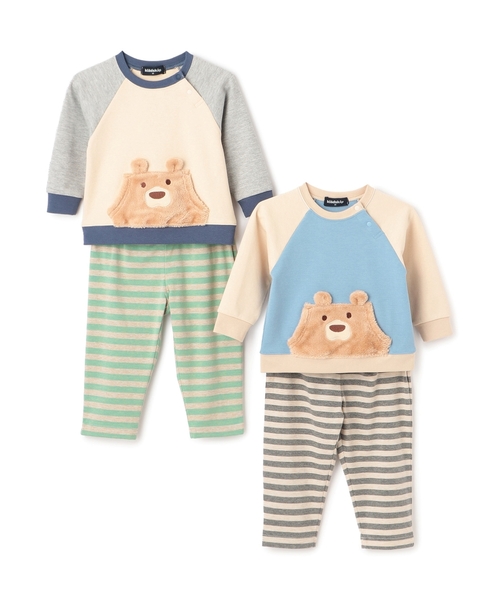 kladskap（クレードスコープ） ベビー服 ロンパース クマ長袖Tシャツ 