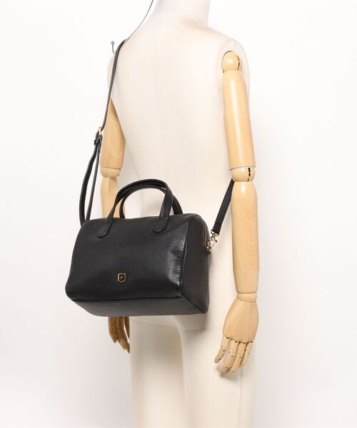 Fossil フォッシル 2way ボストンバッグ ブラック 黒 レザー FOSSIL（フォッシル） ショルダーバッグ バッグ サッチェルバッグ