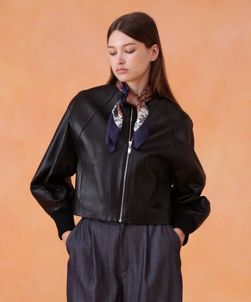 ANAYI（アナイ） レザージャケット ライダース ラムレザードルマン