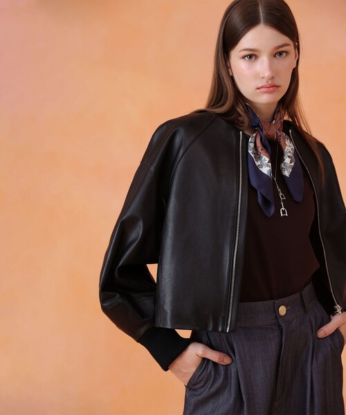 ANAYI（アナイ） レザージャケット ライダース ラムレザードルマン