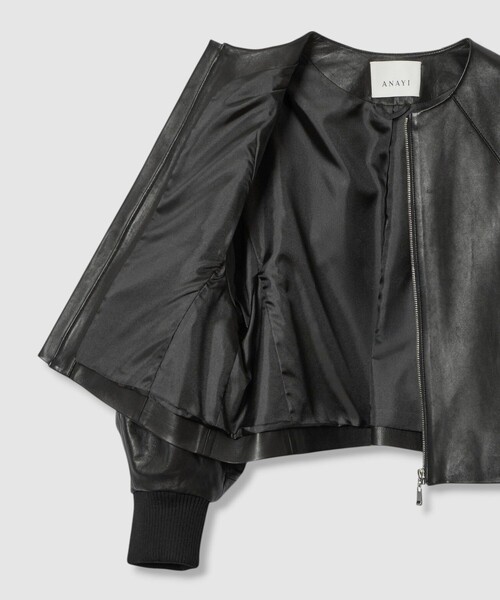 ANAYI（アナイ） レザージャケット ライダース ラムレザードルマン