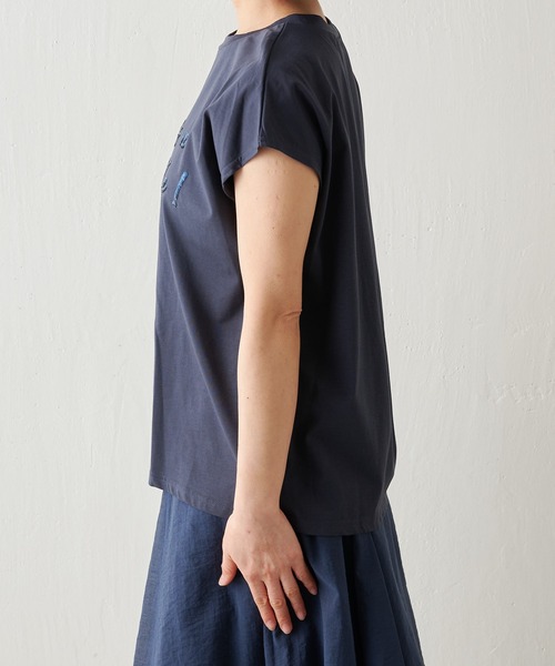 「COLLAGE GALLARDAGALANTE」 半袖カットソー FREE ネイビー レディース_画像5