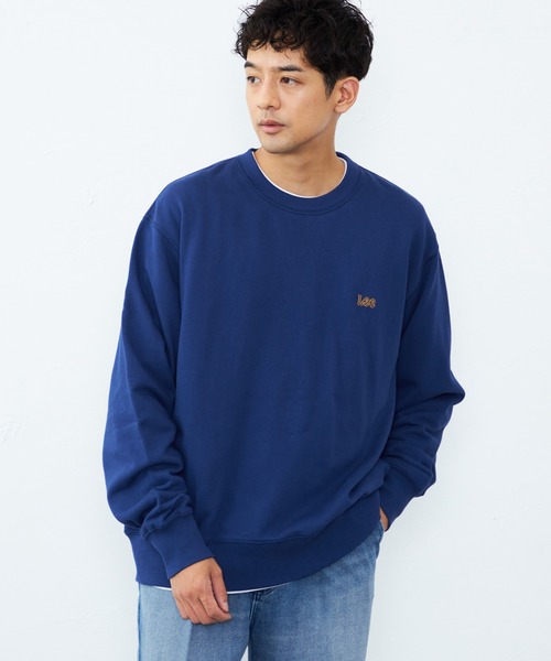 レディース、メンズどちらでも対応。Lee ネイビー トレーナー Lサイズ 