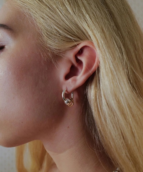 ピアス TWIN C BALL HOOPS メンズ