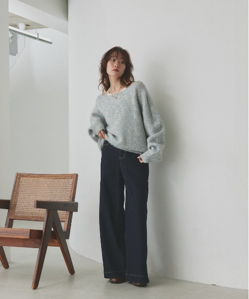 ad thie（アドティエ） ニット セーター ブークレ ボートネック ニット