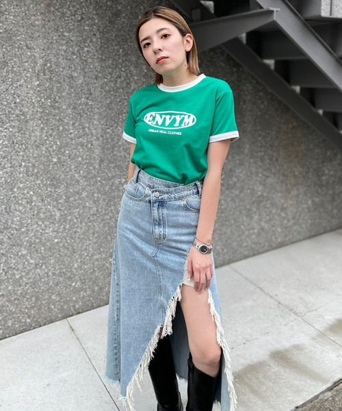 「ENVYM」 半袖Tシャツ FREE ホワイト レディース_画像6