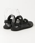 「Teva」 フラットサンダル 24cm ブラ...の詳細画像1