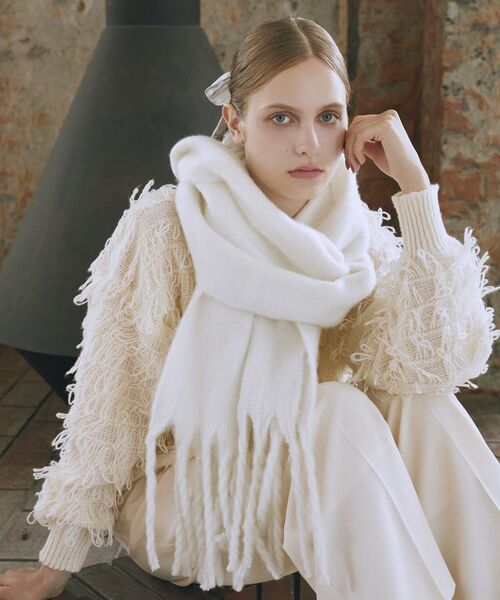 Maison de FLEUR（メゾンドフルール） マフラー ストール フリンジ