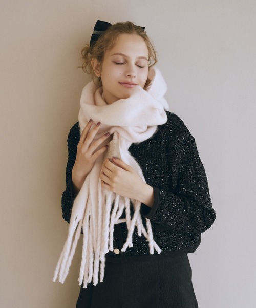 Maison de FLEUR（メゾンドフルール） マフラー ストール フリンジ
