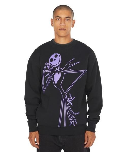 ほぼ新品未使用！HUF JACK SKELLINGTON CREW HUF（ハフ） THE NIGHTMARE BEFORE CHRISTMAS JACK SKELLINGTON CREW