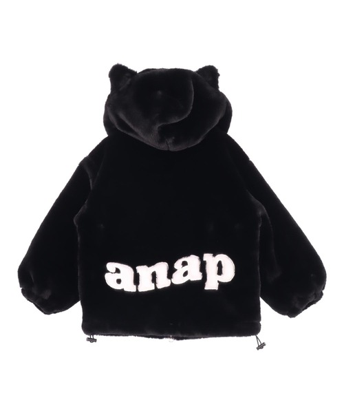 ANAP kids（アナップキッズ） ブルゾン アウター ワッペンロゴ ネコ耳