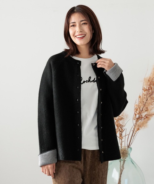 FOUND GOOD（ファウンドグッド） カーディガン Wフェイスハイショク