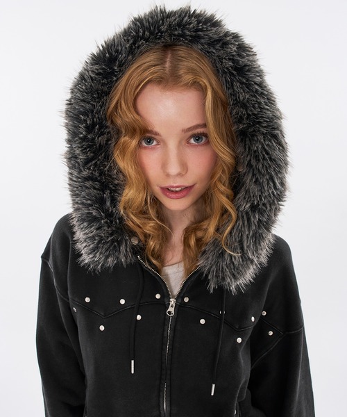 WISH FOR EVER（ウィッシュフォーエバー） パーカー STUDS ＆ EYELETS