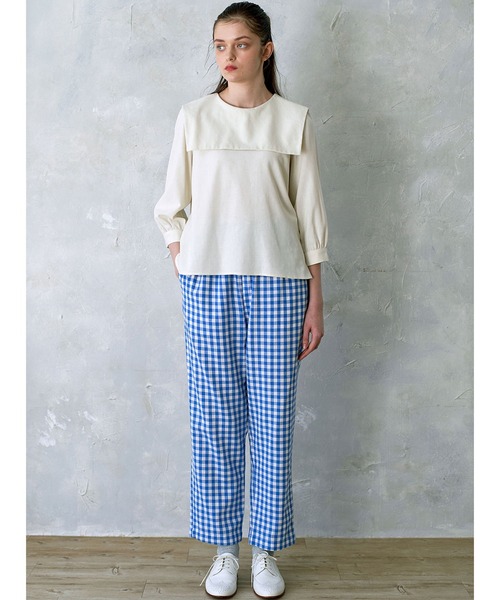 「シロップ.」 7分袖チュニック LARGE アイボリー レディース_画像2