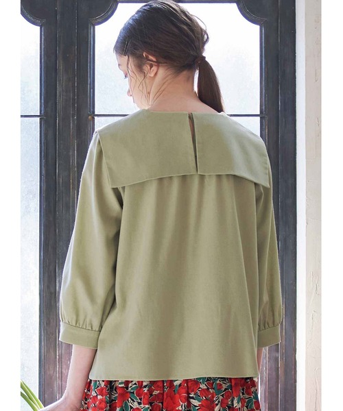 「シロップ.」 7分袖チュニック LARGE アイボリー レディース_画像6