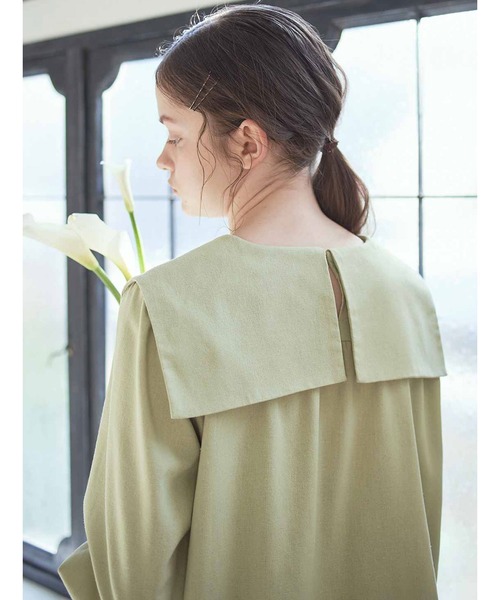 「シロップ.」 7分袖チュニック LARGE アイボリー レディース_画像7