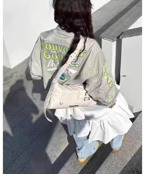 CHEER（チアー） ブルゾン アウター バック配色ロゴ刺繍ブルゾン