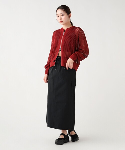 BEAMS HEART（ビームス ハート） カーディガン メッシュニット ジップ 