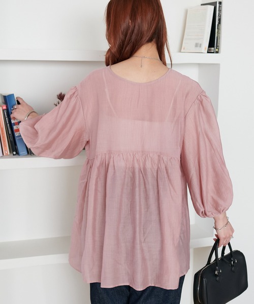 「DISCOAT」 長袖チュニック MEDIUM ホワイト レディース_画像9