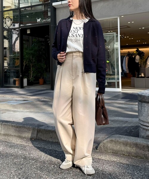 fredy emue（フレディエミュ） カーディガン ハンド刺しゅうハートZIP