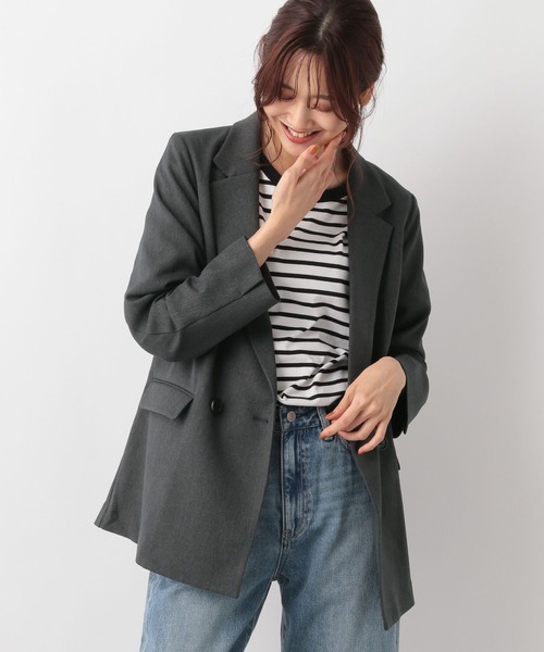 「GLOBAL WORK」 トレンチコート LARGE ベージュ レディース_画像8