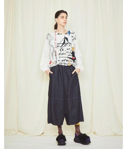 「gomme」 デニムパンツ MEDIUM ブラック系その他 レディース_画像2