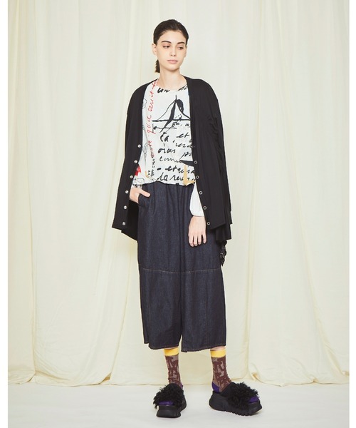 「gomme」 デニムパンツ MEDIUM ブラック系その他 レディース_画像3