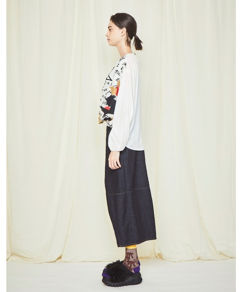 「gomme」 デニムパンツ MEDIUM ブラック系その他 レディース_画像4