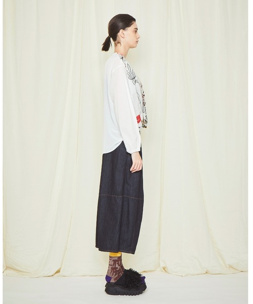 「gomme」 デニムパンツ MEDIUM ブラック系その他 レディース_画像6