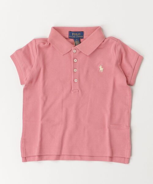 ポロシャツ ストレッチ メッシュ ポロシャツ キッズ 子供服 女の子の画像