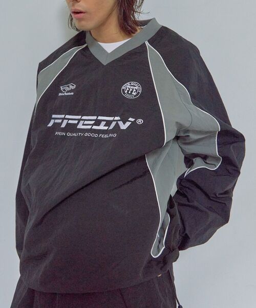 「FFEIN」 ナイロンブルゾン LARGE ネイビー メンズ_画像4