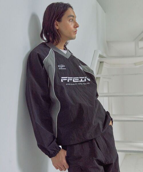 「FFEIN」 ナイロンブルゾン LARGE ネイビー メンズ_画像6