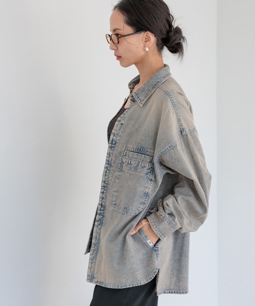 HEREIAM シャツ 「HEREIAM MEN」ユニセックス/MID DENIM シャツ メンズ