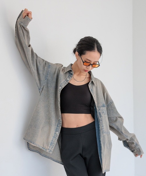 HEREIAM シャツ 「HEREIAM MEN」ユニセックス/MID DENIM シャツ メンズ